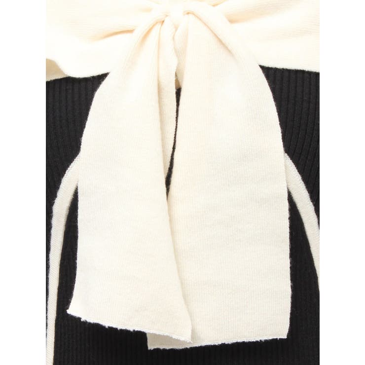 バイカラーフロントリボンニットミニワンピース | RESEXXY | 詳細画像23 