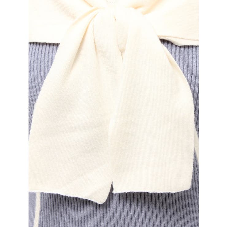 バイカラーフロントリボンニットミニワンピース | RESEXXY | 詳細画像24 