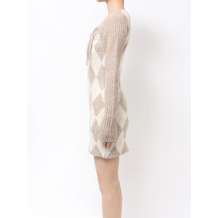 アーガイルタイトニットミニワンピース | RESEXXY | 詳細画像19 