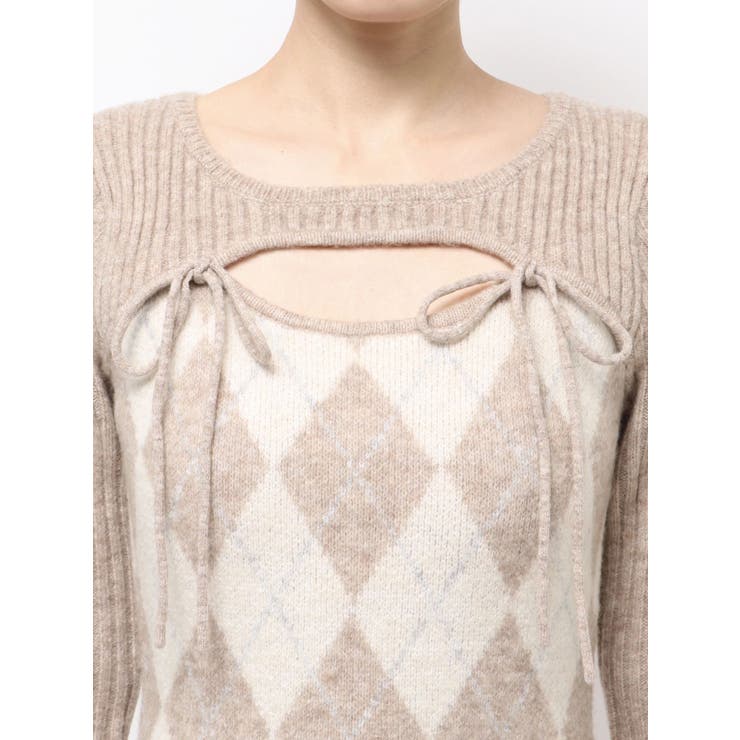 アーガイルタイトニットミニワンピース | RESEXXY | 詳細画像21 