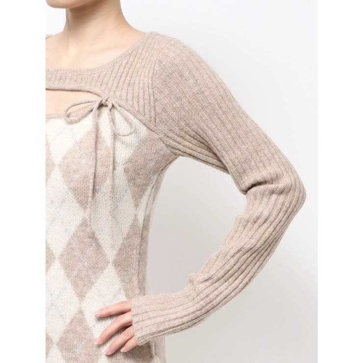 アーガイルタイトニットミニワンピース | RESEXXY | 詳細画像22 