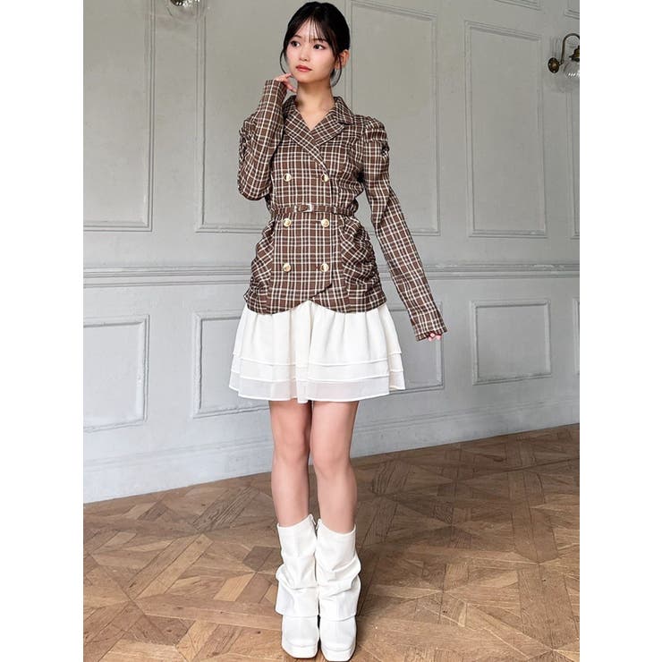 ヘムフリルテーラードミニワンピース | RESEXXY | 詳細画像4 