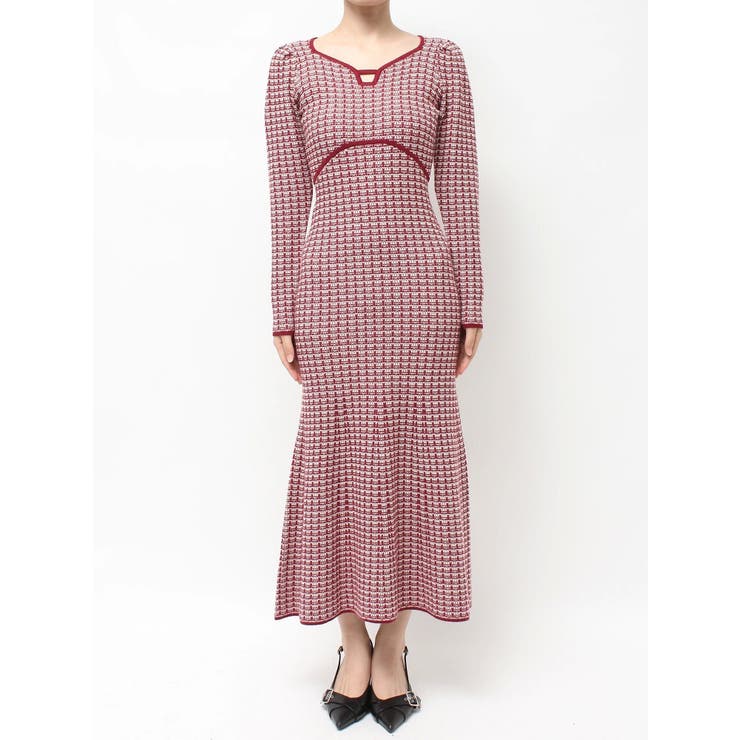 【WEB限定】バイカラーツイードニットワンピース | RESEXXY | 詳細画像15 