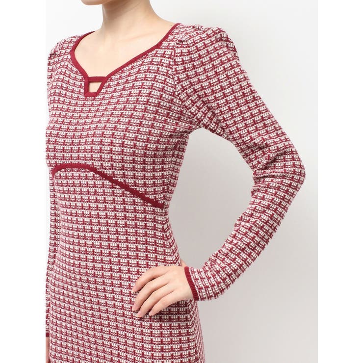 【WEB限定】バイカラーツイードニットワンピース | RESEXXY | 詳細画像19 