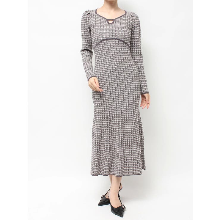 【WEB限定】バイカラーツイードニットワンピース | RESEXXY | 詳細画像25 