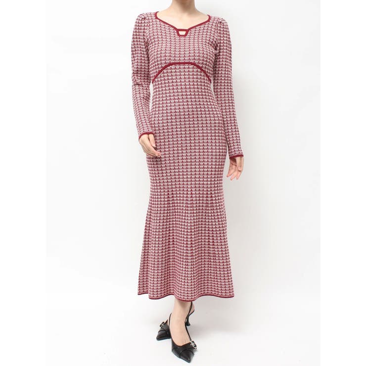 【WEB限定】バイカラーツイードニットワンピース | RESEXXY | 詳細画像27 