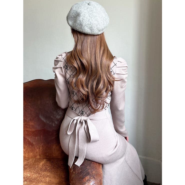 チェックジャガードマーメイドニットワンピース | RESEXXY | 詳細画像17 