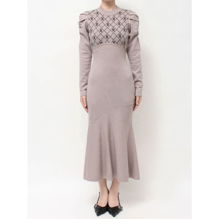 チェックジャガードマーメイドニットワンピース | RESEXXY | 詳細画像18 