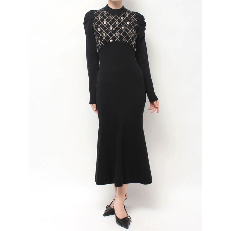 チェックジャガードマーメイドニットワンピース | RESEXXY | 詳細画像29 