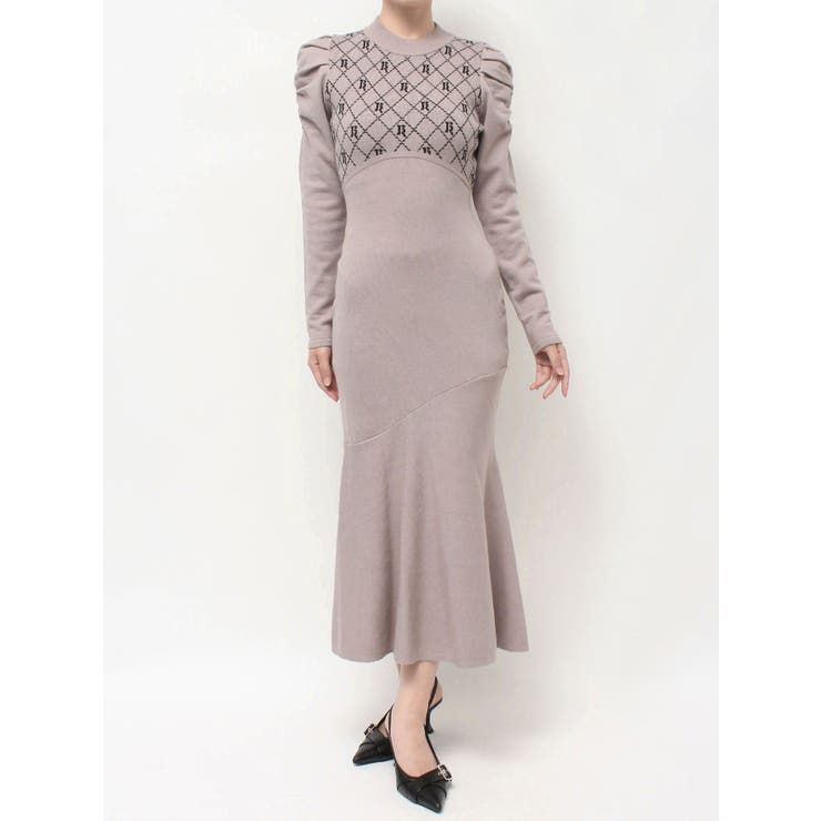 チェックジャガードマーメイドニットワンピース | RESEXXY | 詳細画像36 