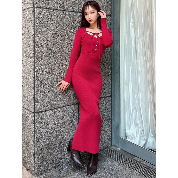 リボンデザインニットワンピース | RESEXXY | 詳細画像3 