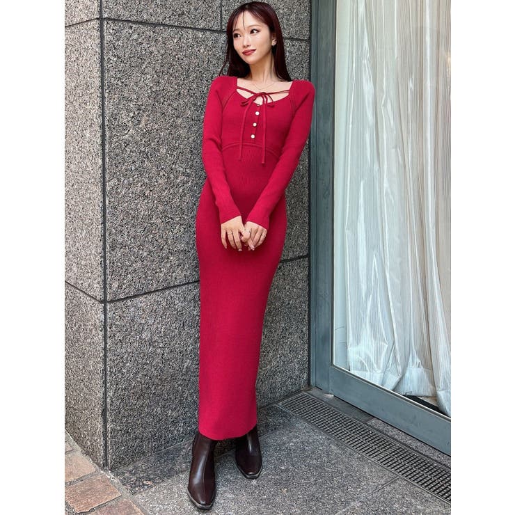 リボンデザインニットワンピース | RESEXXY | 詳細画像4 