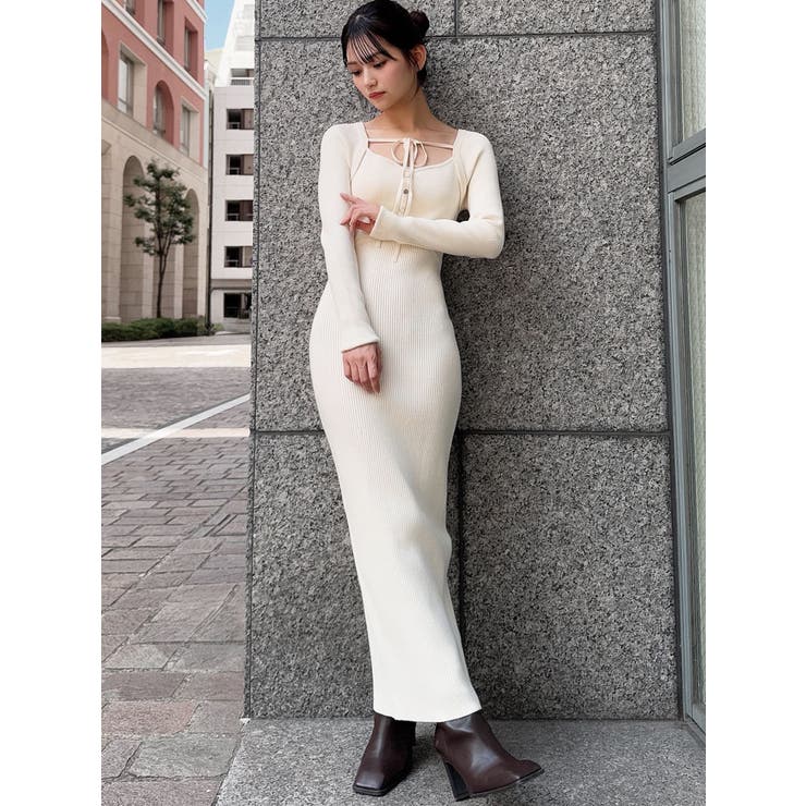 リボンデザインニットワンピース | RESEXXY | 詳細画像6 