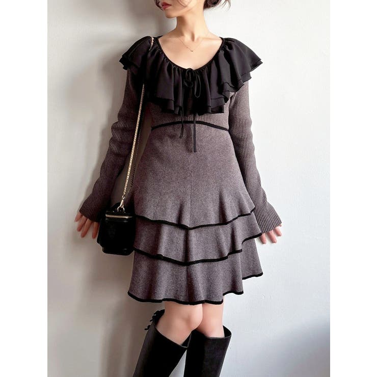 ラッフルデザインミニニットワンピース | RESEXXY | 詳細画像11 