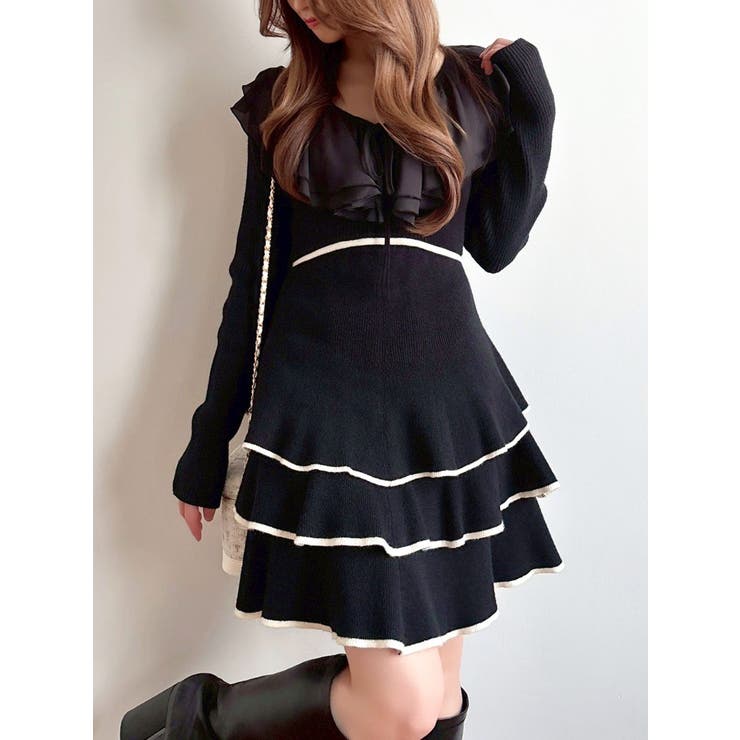 ラッフルデザインミニニットワンピース | RESEXXY | 詳細画像14 