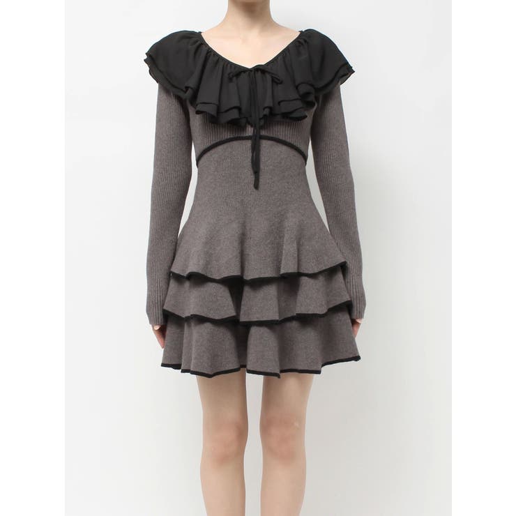 ラッフルデザインミニニットワンピース | RESEXXY | 詳細画像17 