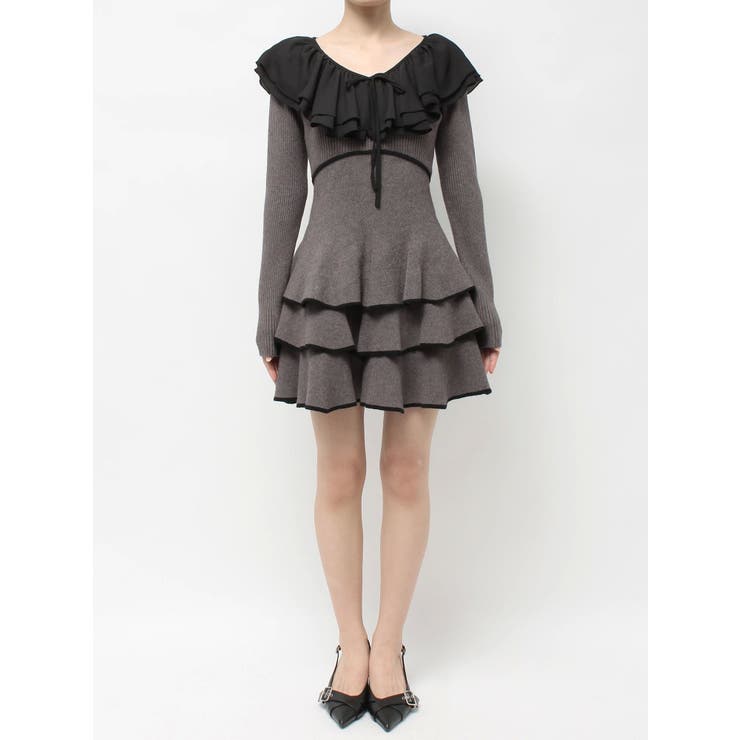 ラッフルデザインミニニットワンピース | RESEXXY | 詳細画像24 