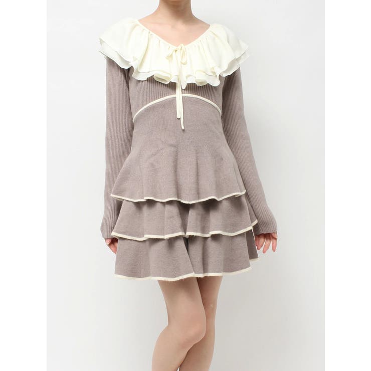 ラッフルデザインミニニットワンピース | RESEXXY | 詳細画像33 