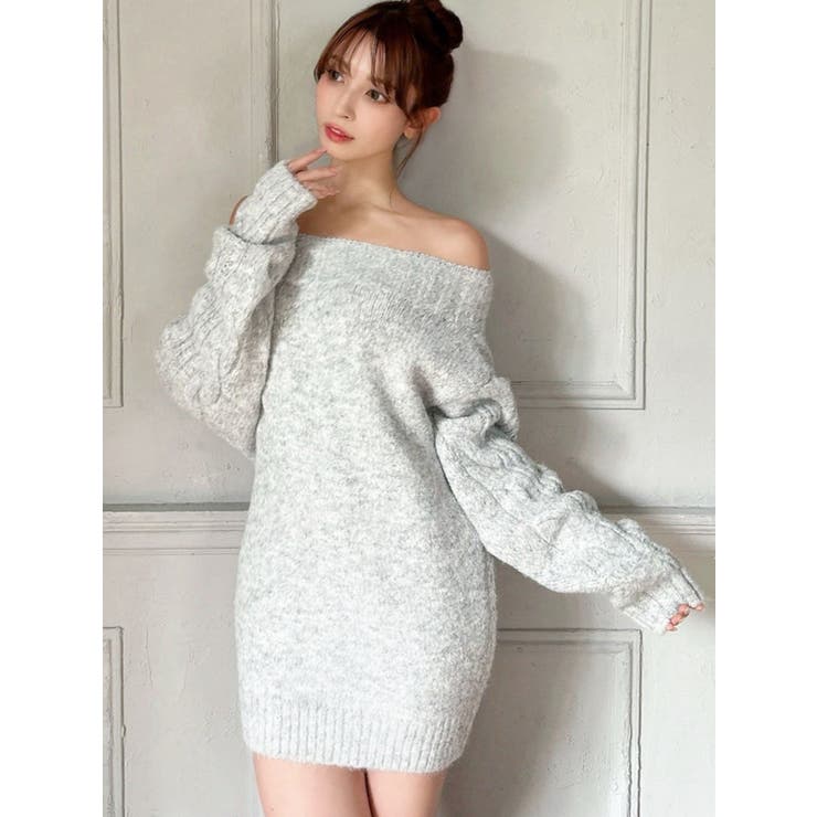 ケーブルスリーブニットワンピース | RESEXXY | 詳細画像7 