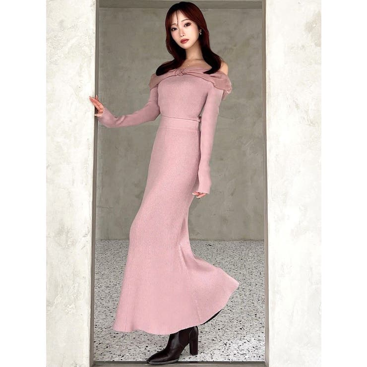 シアーリボンドッキングマーメイドニットワンピース | RESEXXY | 詳細画像13 