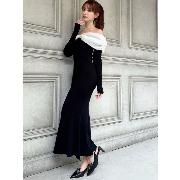 シアーリボンドッキングマーメイドニットワンピース | RESEXXY | 詳細画像5 