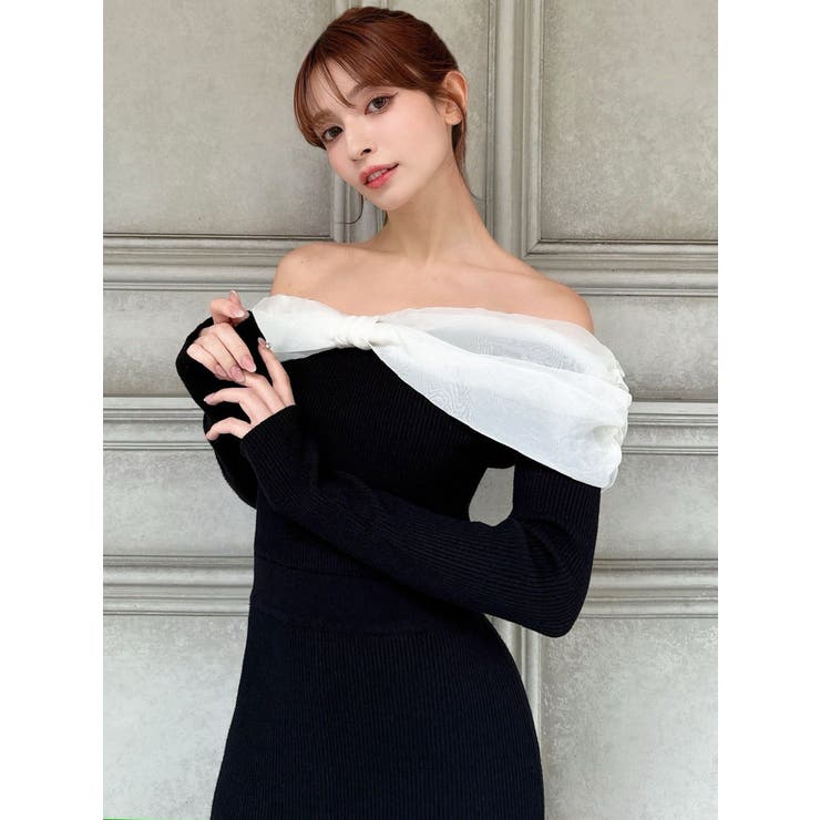 シアーリボンドッキングマーメイドニットワンピース | RESEXXY | 詳細画像6 