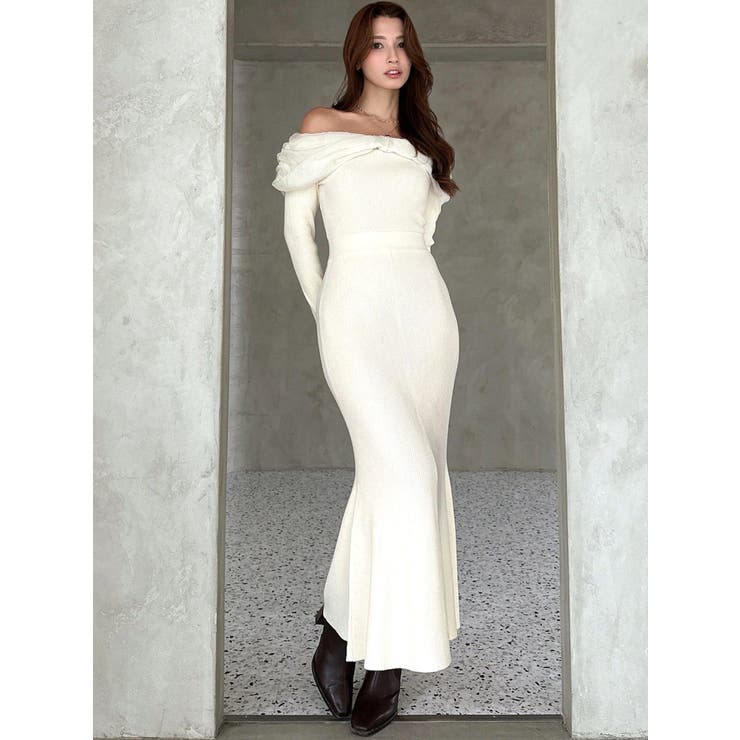 シアーリボンドッキングマーメイドニットワンピース | RESEXXY | 詳細画像7 