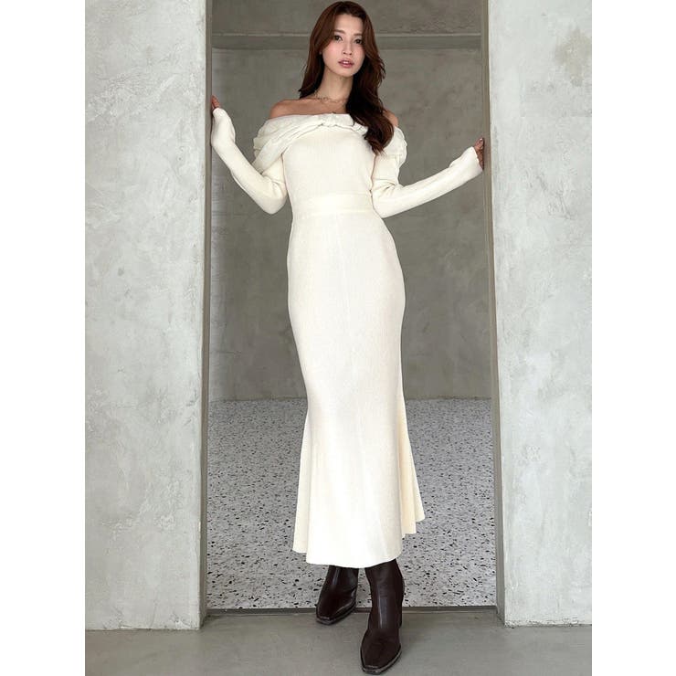 シアーリボンドッキングマーメイドニットワンピース | RESEXXY | 詳細画像8 