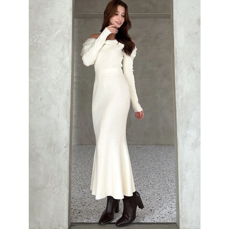 シアーリボンドッキングマーメイドニットワンピース | RESEXXY | 詳細画像9 