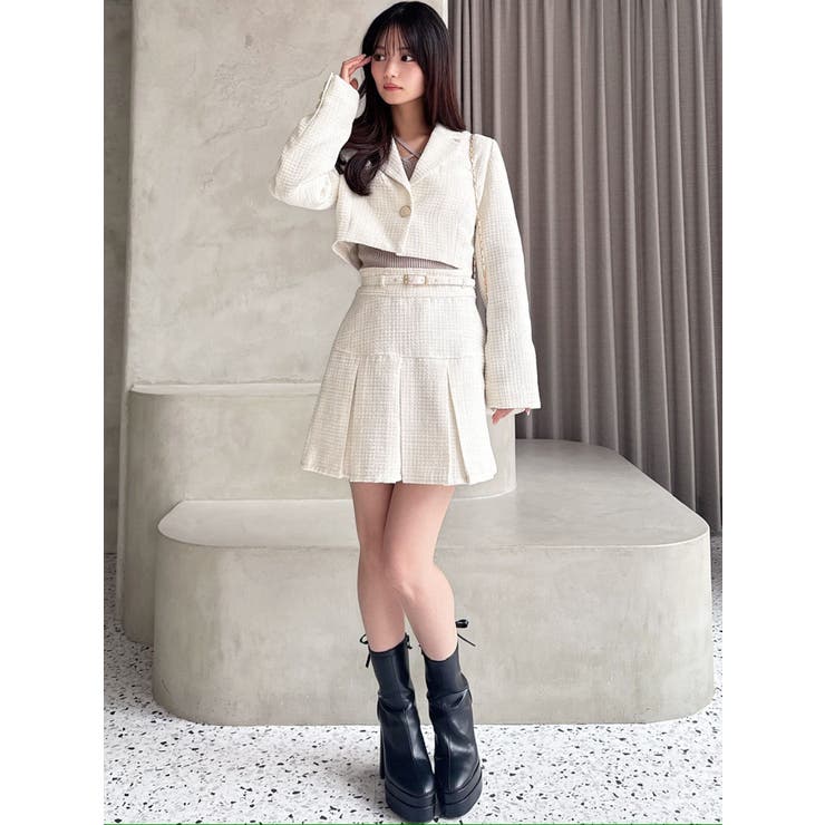 ツイードプリーツミニスカート【セットアップ着用可能】 | RESEXXY | 詳細画像17 