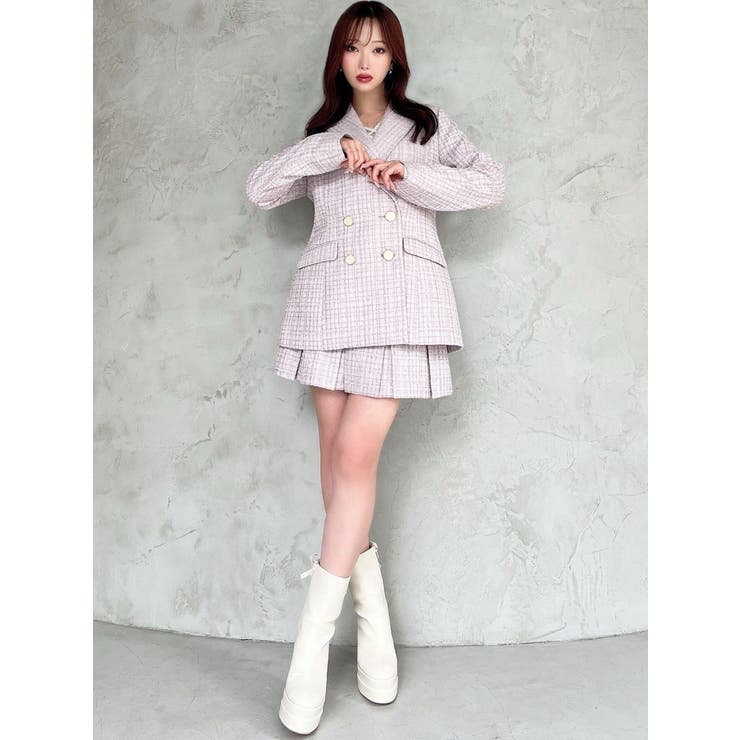 ツイードプリーツミニスカート【セットアップ着用可能】 | RESEXXY | 詳細画像5 