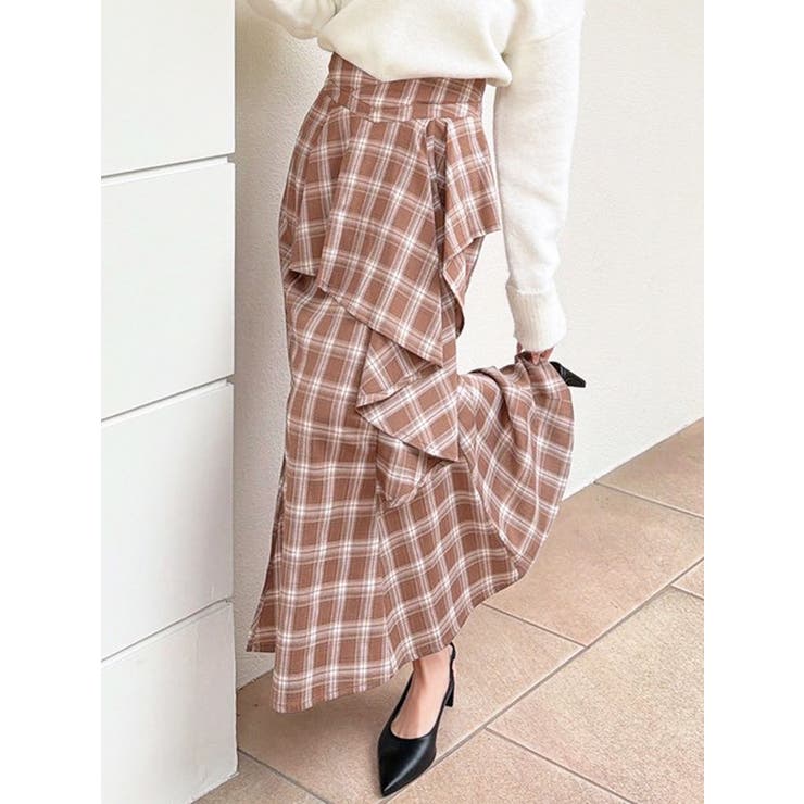 ベージュ | アシンメトリーラッフルマーメイドスカート | RESEXXY