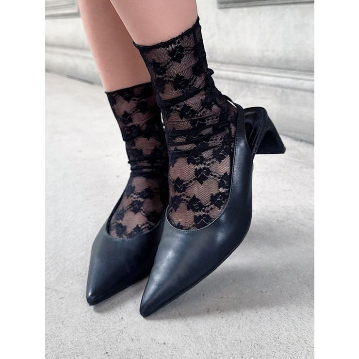 ブラック | レースショートソックス | RESEXXY