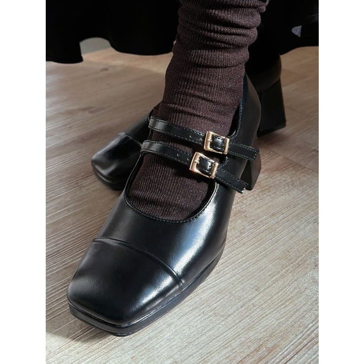 ブラック | ダブルストラップメリージェーンパンプス | RESEXXY