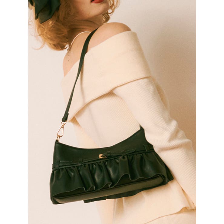 ブラック | フリルデザインハンドバッグ | RESEXXY