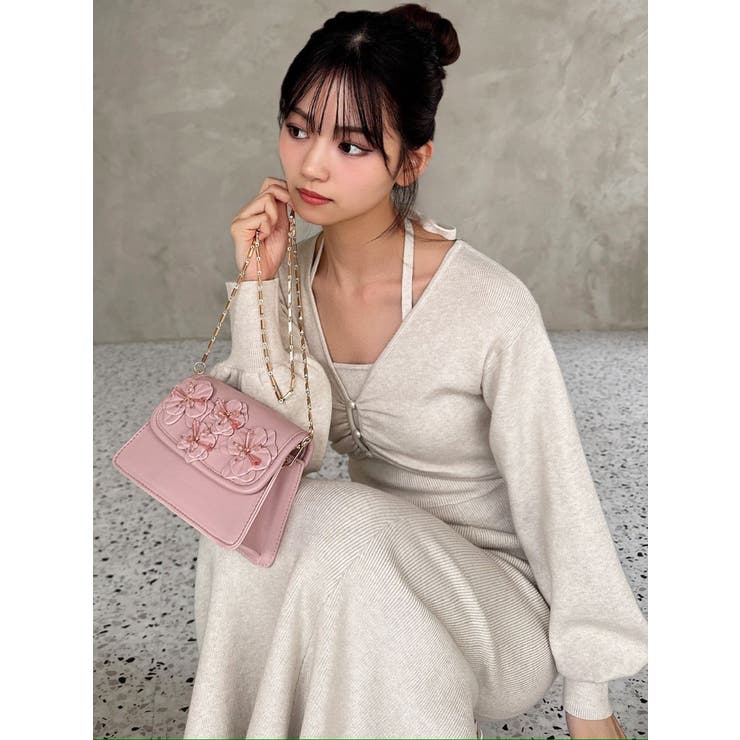 フラワーモチーフコンパクトバッグ | RESEXXY | 詳細画像3 