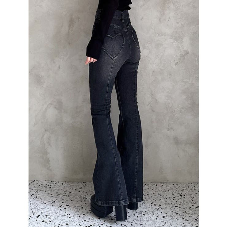 ブラック | ハートポケットデニムパンツ | RESEXXY