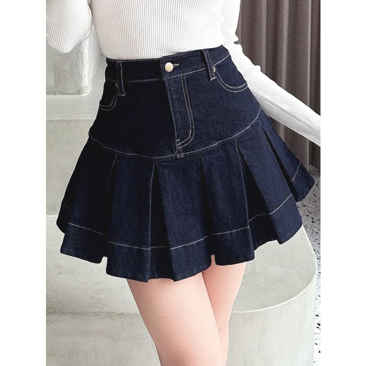 インディゴ | ボリュームフリルデニムスカート | RESEXXY