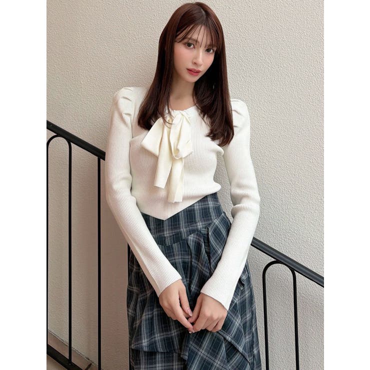 ボウタイニットトップス | RESEXXY | 詳細画像4 