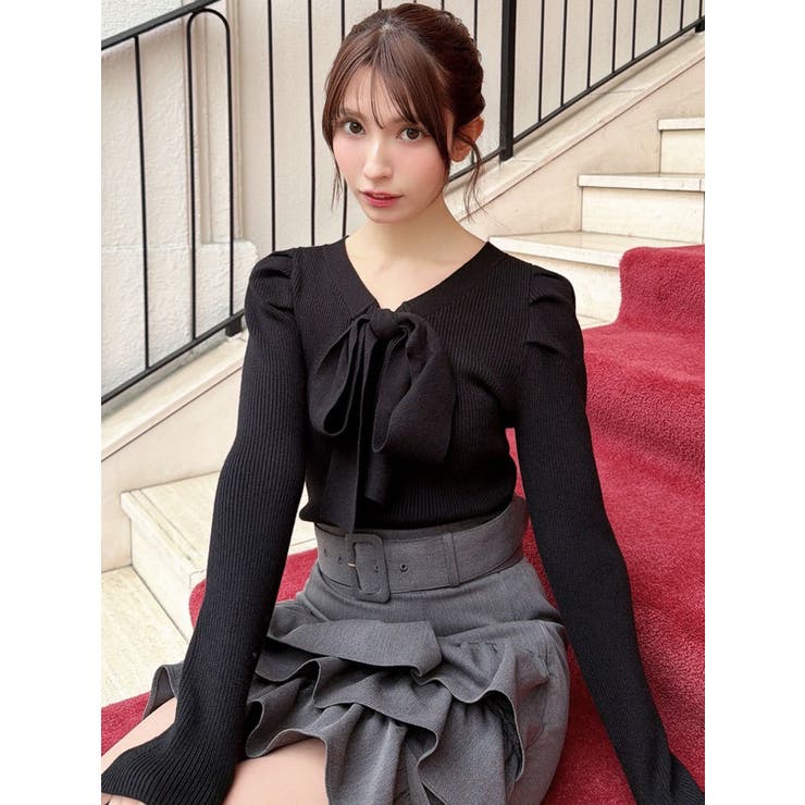 ボウタイニットトップス | RESEXXY | 詳細画像6 