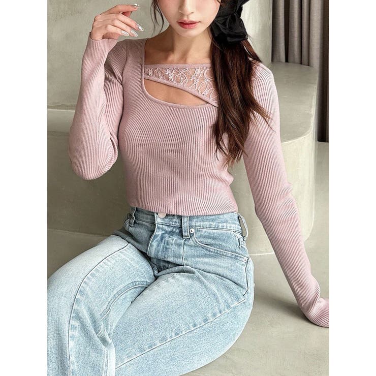 ピンク | レースコンビニットプルオーバー | RESEXXY