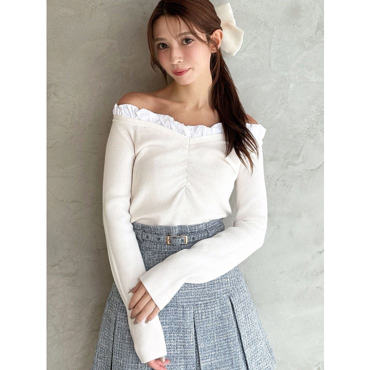 ホイップフリルVネックニット | RESEXXY | 詳細画像10 