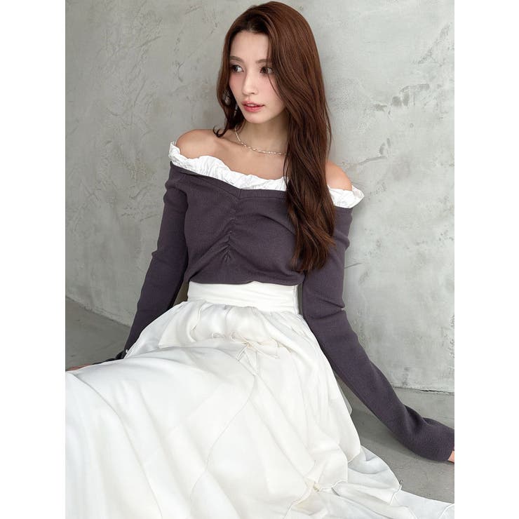 ホイップフリルVネックニット | RESEXXY | 詳細画像12 