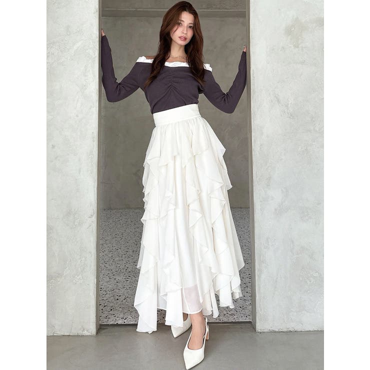 ホイップフリルVネックニット | RESEXXY | 詳細画像13 