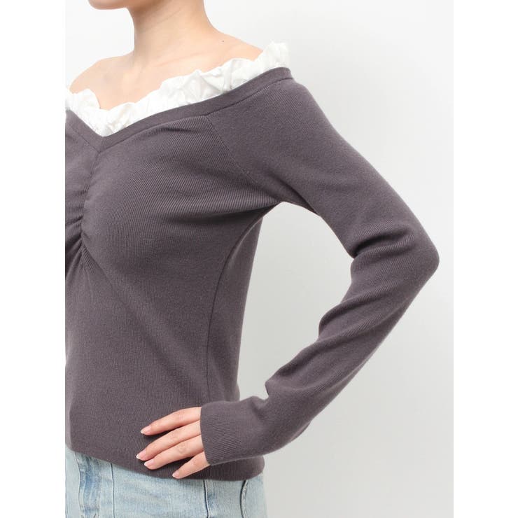 ホイップフリルVネックニット | RESEXXY | 詳細画像22 