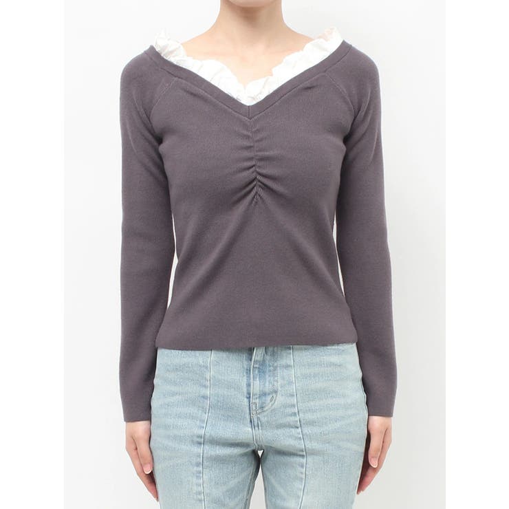 ホイップフリルVネックニット | RESEXXY | 詳細画像25 