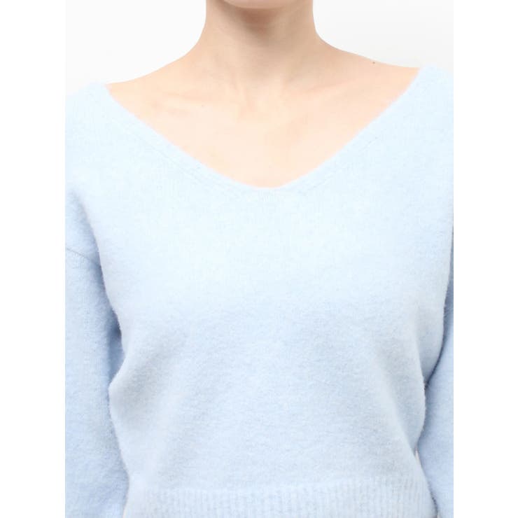 Vネッククロップドニットプルオーバー | RESEXXY | 詳細画像24 