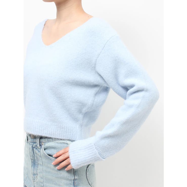 Vネッククロップドニットプルオーバー | RESEXXY | 詳細画像25 