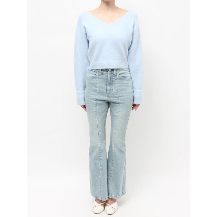 Vネッククロップドニットプルオーバー | RESEXXY | 詳細画像35 