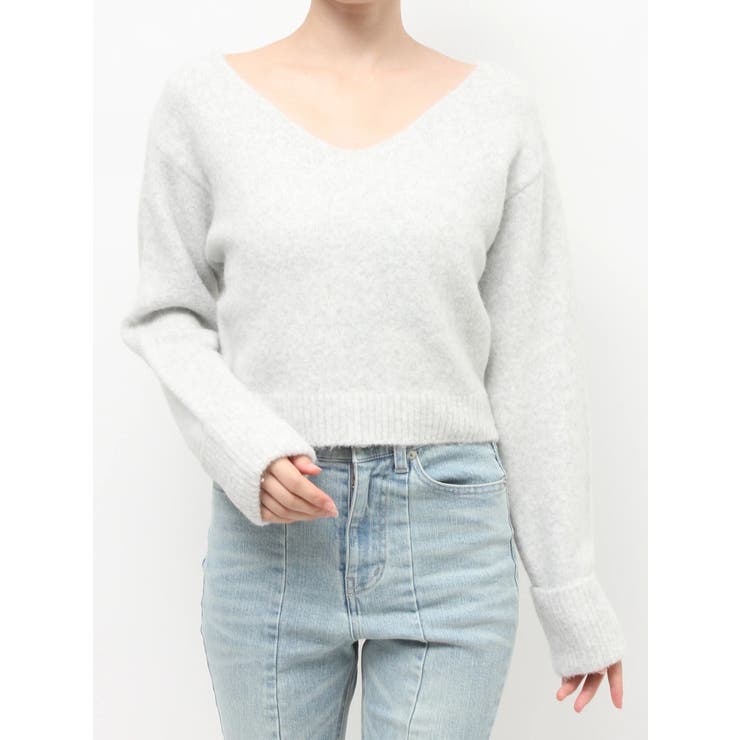 Vネッククロップドニットプルオーバー | RESEXXY | 詳細画像40 